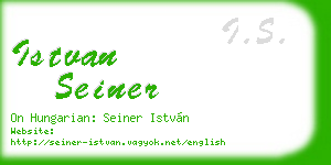 istvan seiner business card